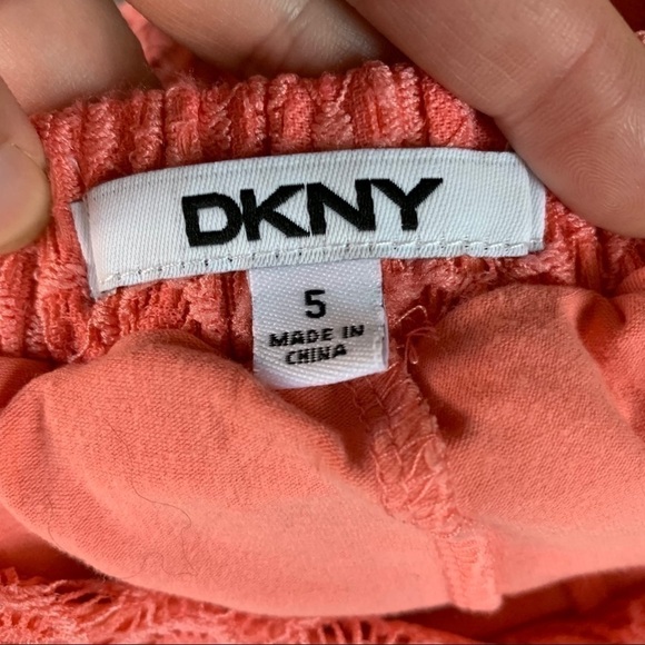 DKNY Peach Coral Crochet Lace Circle Skirt w/ Shorts 5 - Picture 3 of 4